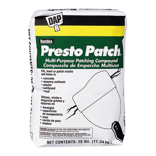 Patching Compound, 25 lb, Bag, White